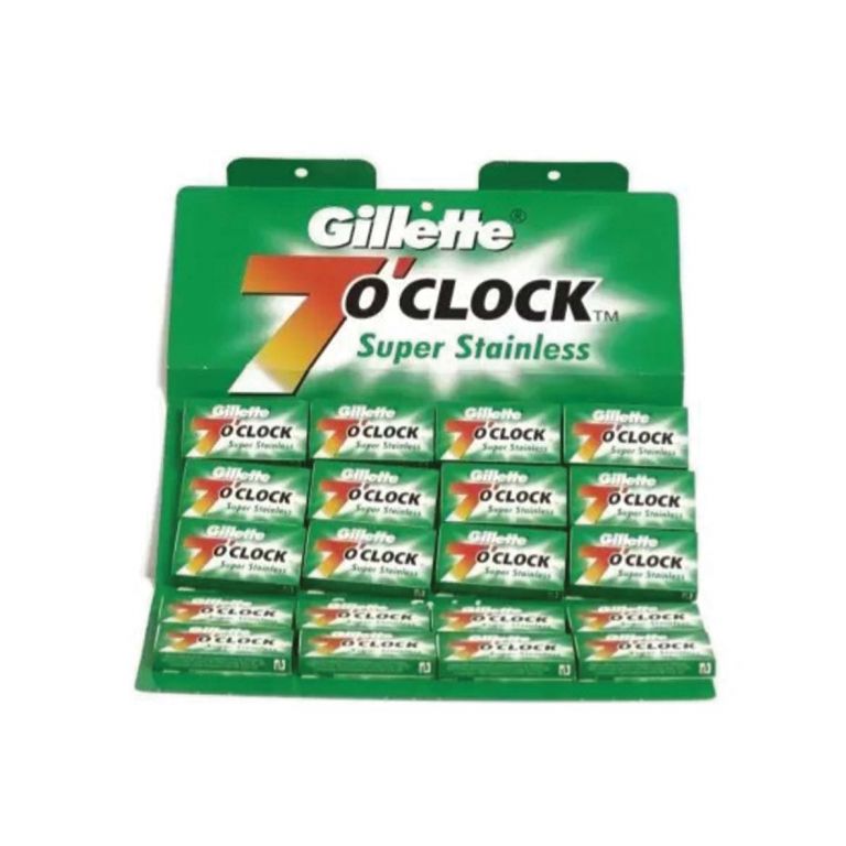 Gillette 7 O'Clock Super Stainless Lames de Rasoir (100 Pièces)